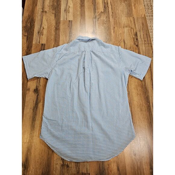 Ralph Lauren Gingham Seersucker Short Sleeve Shirt Men's Size M Classic Fit - Picture 7 of 8
